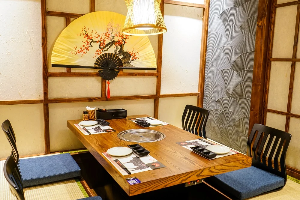 Phòng tatami trong nhà hàng nhật bản