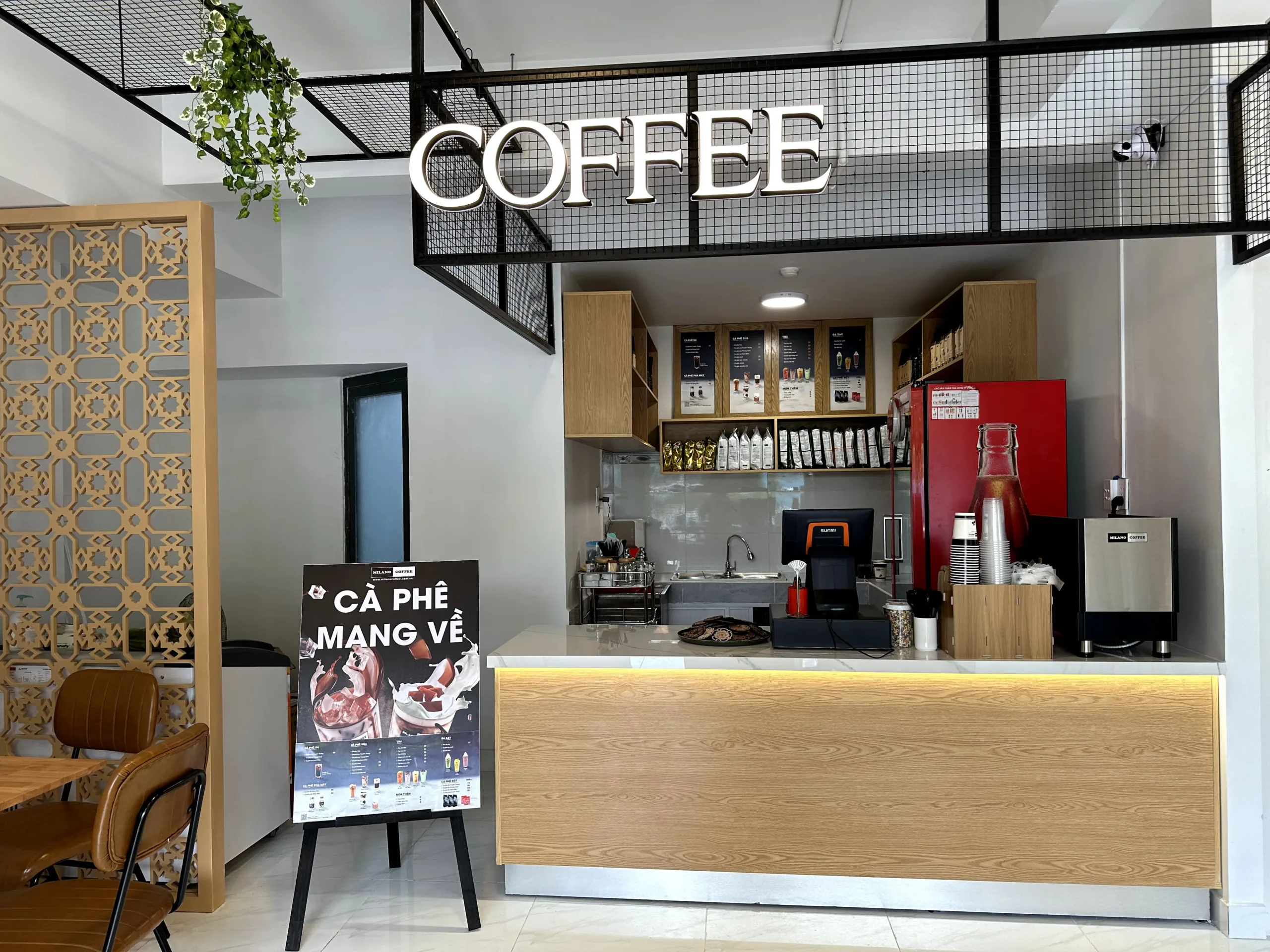 Thiết kế và thi công nội thất Milano Coffee