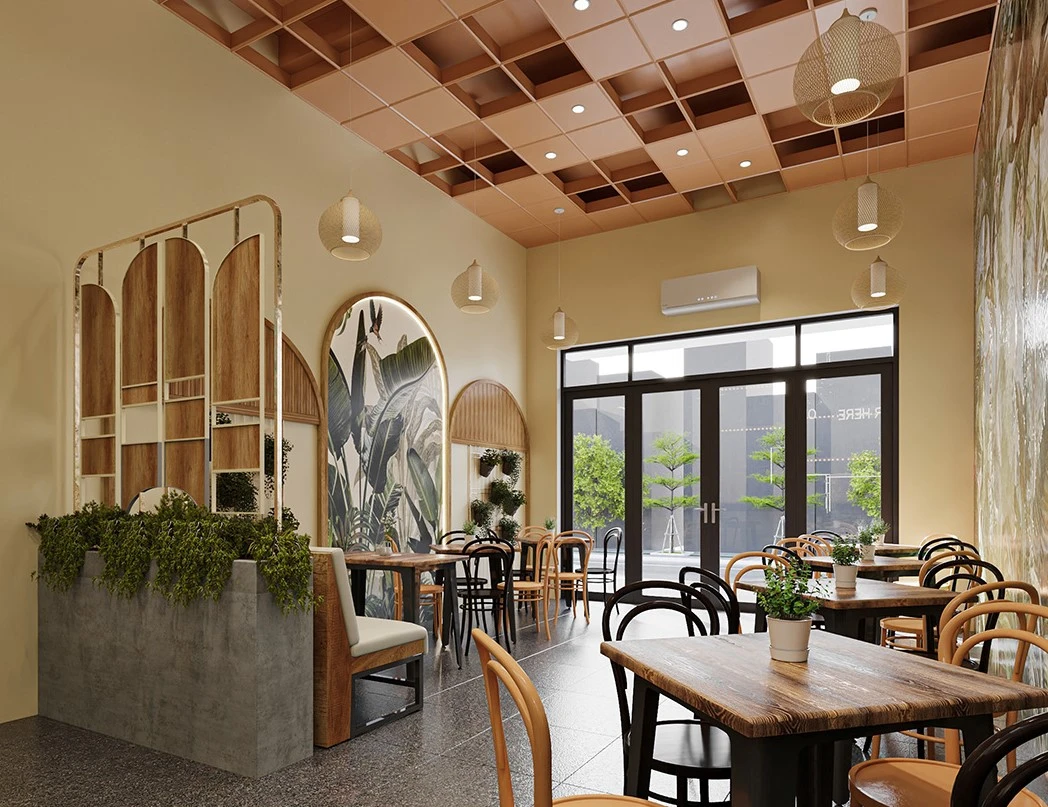 thiết kế quán trà sữa