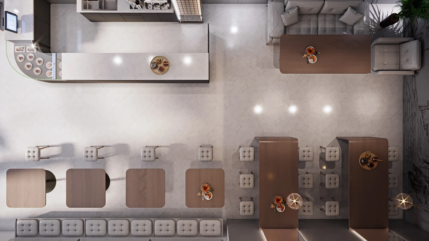 thiết kế quán trà sữa