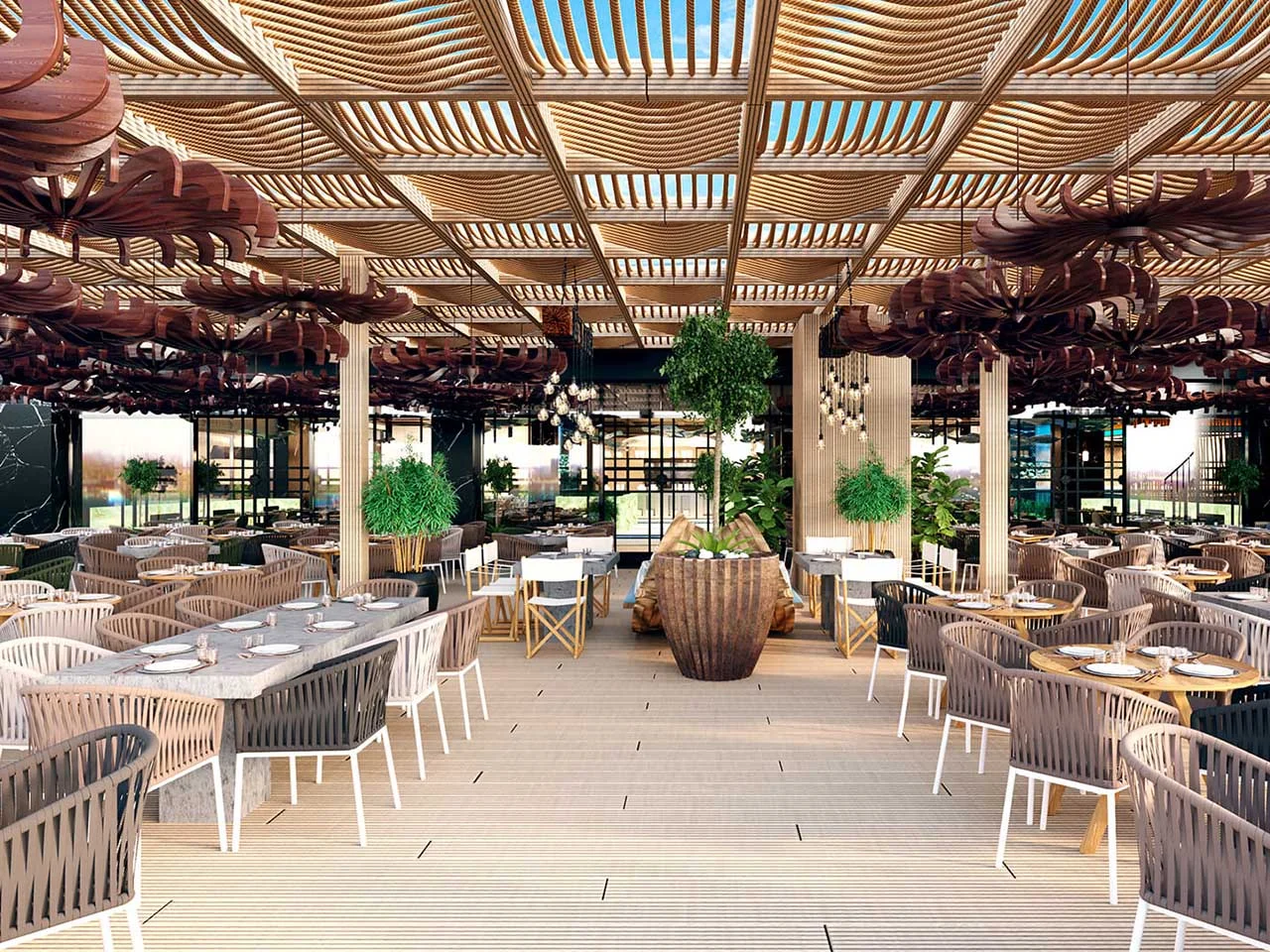 màu sắc nhà hàng