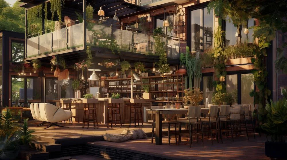 Thiết kế nội thất quán cafe tiền chế