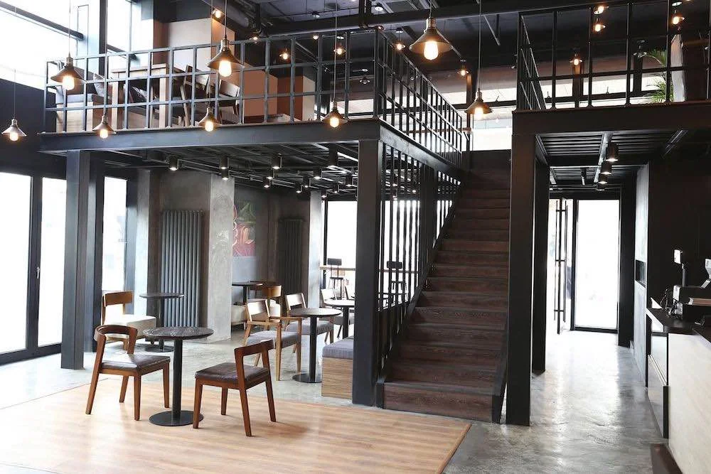 thiết kế quán cafe tiền chế đẹp
